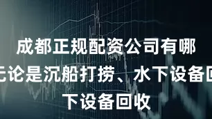 成都正规配资公司有哪些无论是沉船打捞、水下设备回收